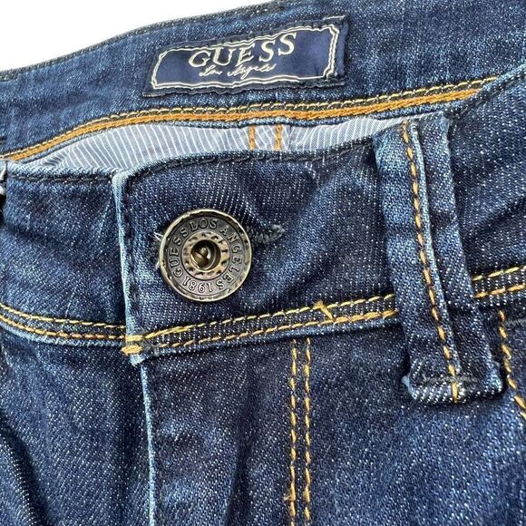 Pre-Loved Guess Women Denim Skinny Blue Jeans Cotton Straight Leg Pants US 26 - Picture 7 of 16